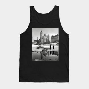 Central Park Winter Scene, 1933. Vintage Photo Tank Top